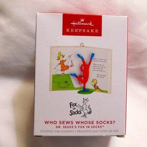 Hallmark Dr. Seuss's Fox In Socks WHO SEWS WHOSE SOCKS? Ornament